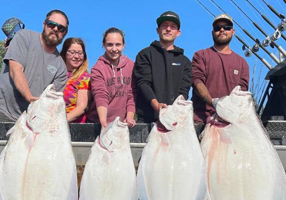 halibut on boat